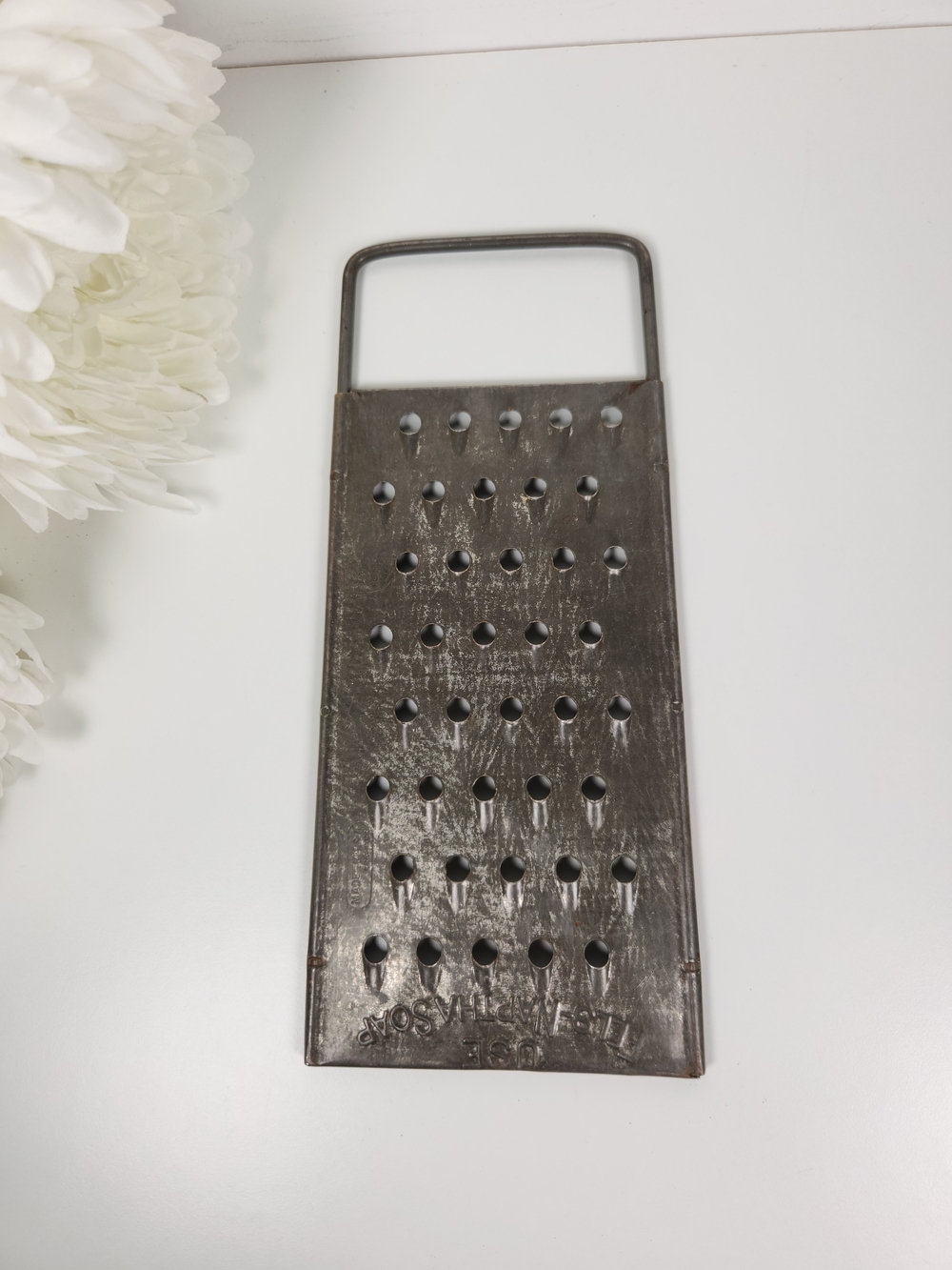 Vintage Metal Flat Grater Slicer Fels Naptha Soap Advertisement | Rustic Decor